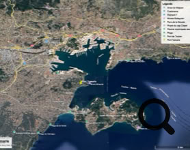 Vue aérienne rade de Toulon